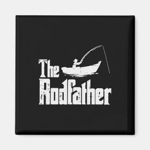 The Rodfather Fun Fishing Fathers Day Movie Pun Da Magnet