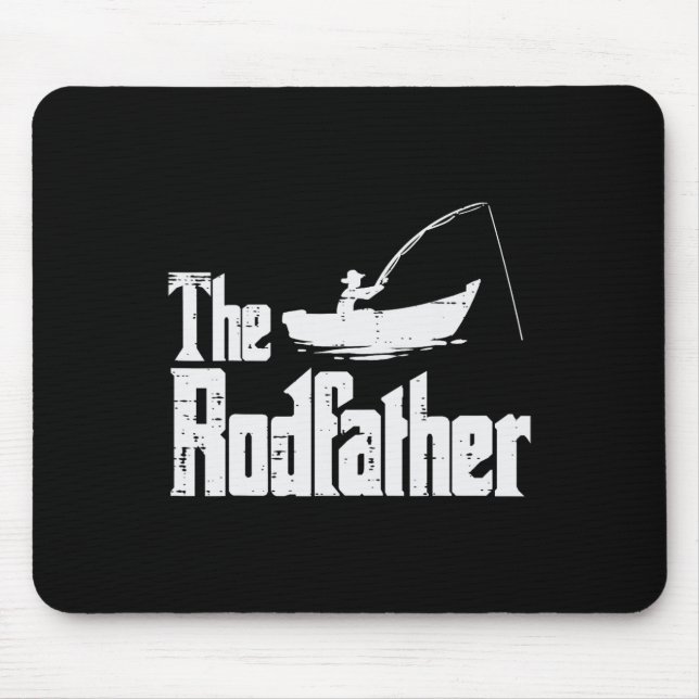 The Rodfather Fun Fishing Fathers Day Movie Pun Da Mouse Pad (Front)