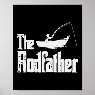 The Rodfather Fun Fishing Fathers Day Movie Pun Da Poster