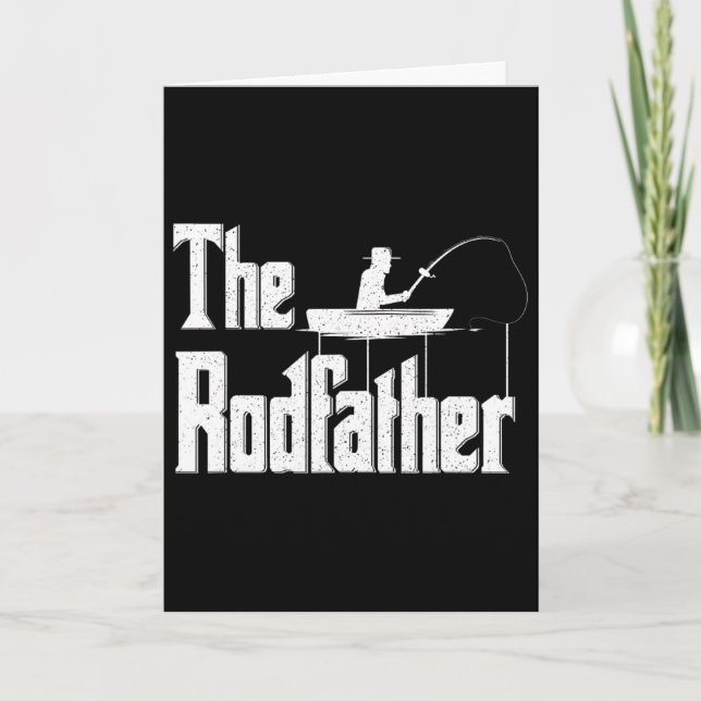 The Rodfather Funny Fishing Dad Gift  Card (Front)