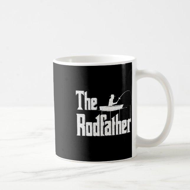 The Rodfather Funny Fishing Dad Gift  Coffee Mug (Right)