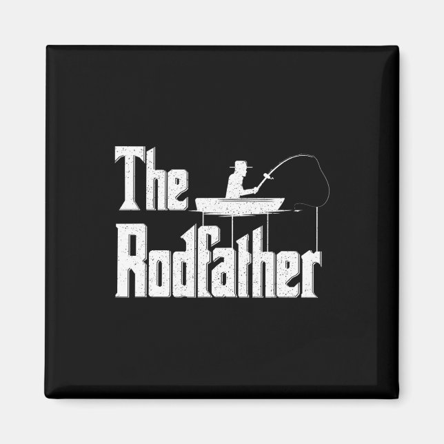 The Rodfather Funny Fishing Dad Gift  Magnet (Front)