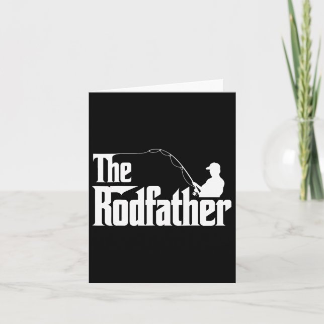 The Rodfather Funny Fishing Dad Humour  Card (Front)