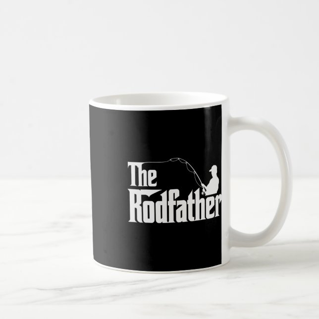 The Rodfather Funny Fishing Dad Humour  Coffee Mug (Right)