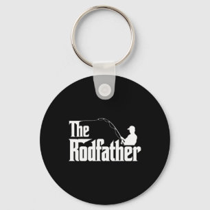 The Rodfather Funny Fishing Dad Humour Key Ring