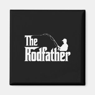 The Rodfather Funny Fishing Dad Humour Magnet