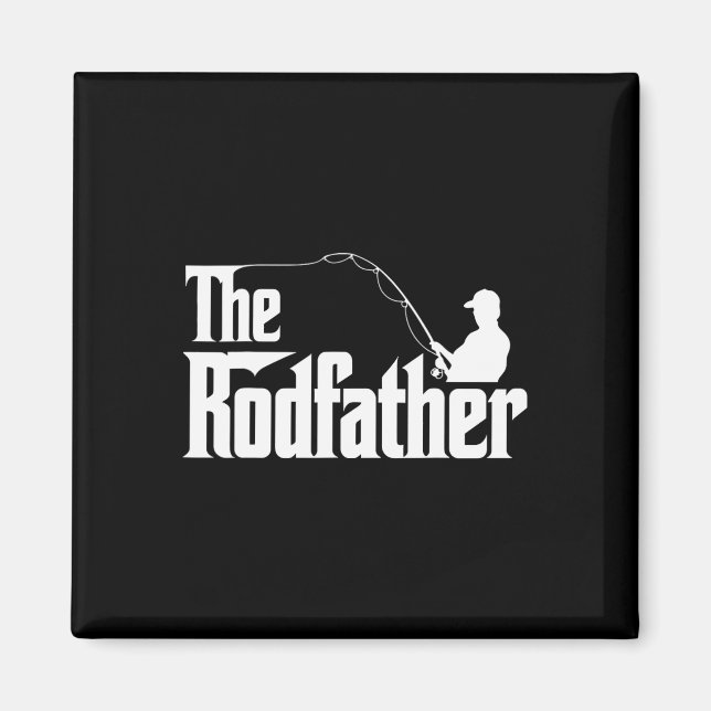 The Rodfather Funny Fishing Dad Humour  Magnet (Front)