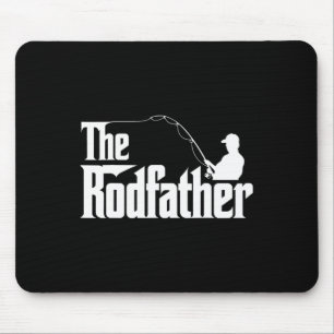 The Rodfather Funny Fishing Dad Humour Mouse Pad