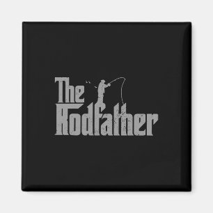 The Rodfather Funny Fishing Lover Rod Fish Dad Fis Magnet