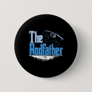 The Rodfather Funny Fishing Parody 6 Cm Round Badge