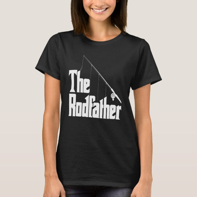 The Rodfather Ice Fisher Ice Fishing Fish Rod Carp T-Shirt (Front)
