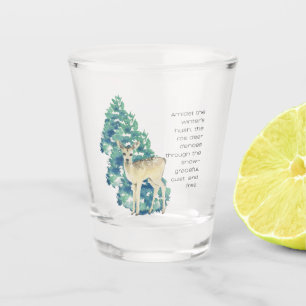 The Roe Deer Dances Through The Snow Shot Glass
