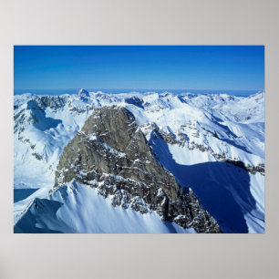 The Roggspitze St Anton Holiday Card Poster