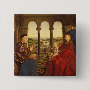 The Rolin Madonna , c.1435 15 Cm Square Badge