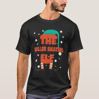 The Roller Skating Elf Christmas Pajama - Roller S T-Shirt