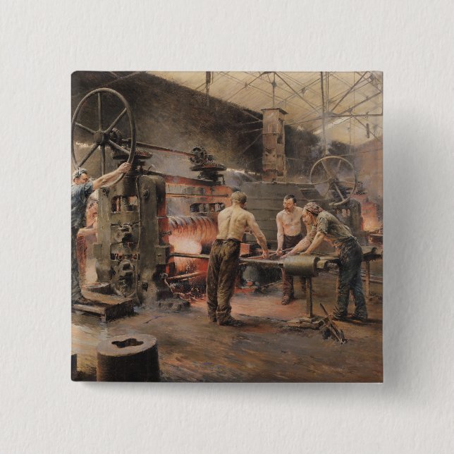 The Rolling Mill 15 Cm Square Badge (Front)