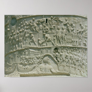 The Roman army crossing the Danube Poster