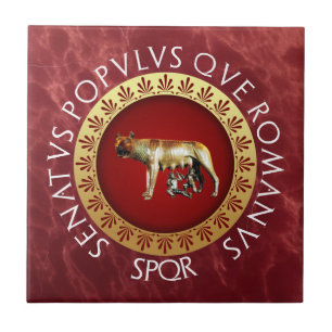 The Roman Capitoline Wolf Ceramic Tile