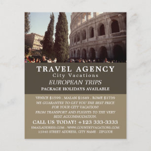 The Roman Colosseum, Travel Agency Advert Flyer