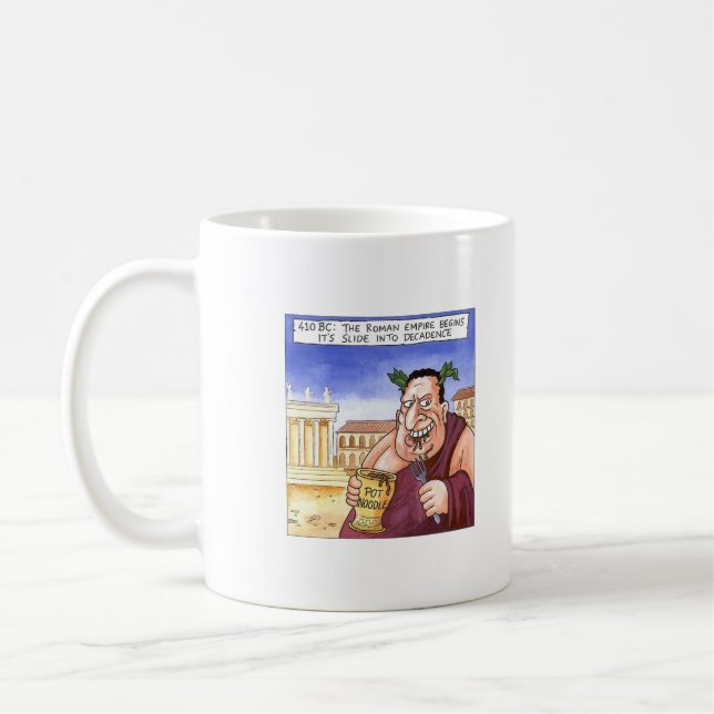 The Roman Empire begins its slide into decadence Coffee Mug (Left)