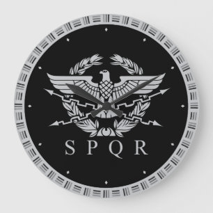 The Roman Empire Emblem. Large Clock