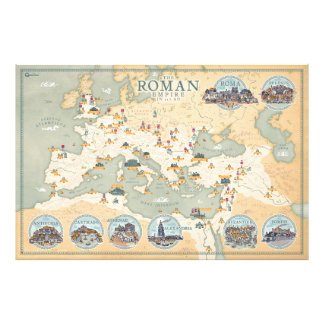 The Roman Empire map 117 AD Photo Print