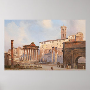 The Roman Forum by Ippolito Caffi  Poster