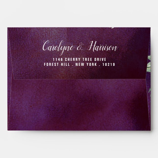 The Romance In Bloom Wedding Collection Envelope (Back (Top Flap))