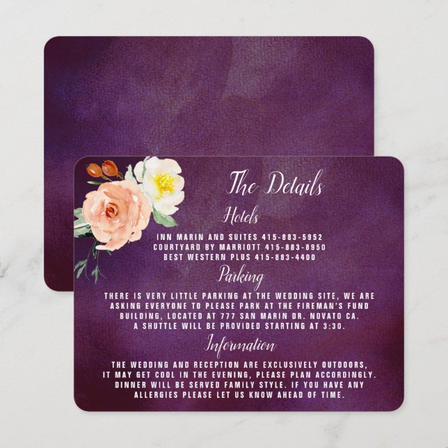 The Romance In Bloom Wedding Collection Invitation (Front/Back)