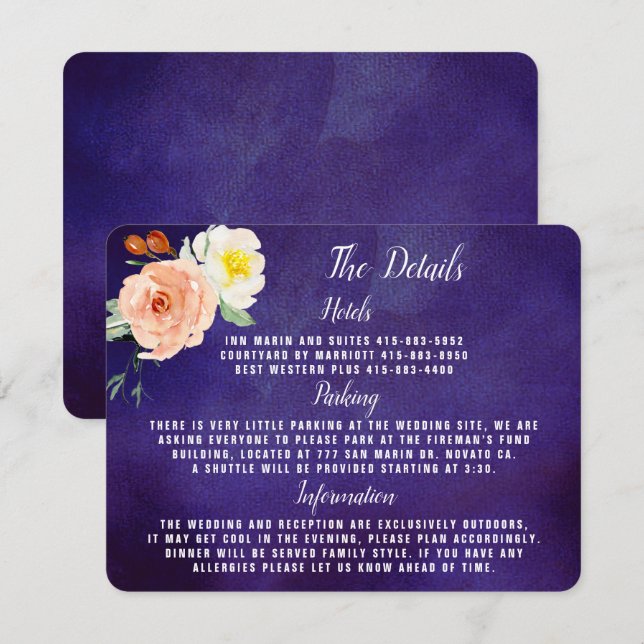 The Romance In Bloom Wedding Collection Invitation (Front/Back)