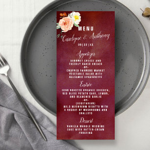 The Romance In Bloom Wedding Collection Menu