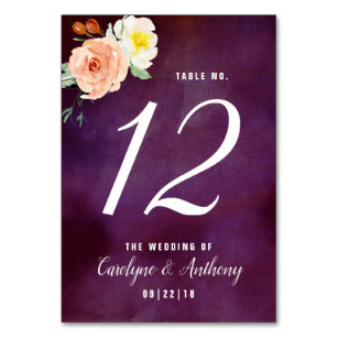 The Romance In Bloom Wedding Collection Table Number