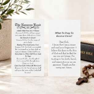 The Romans Road Sinner's Prayer Business Card