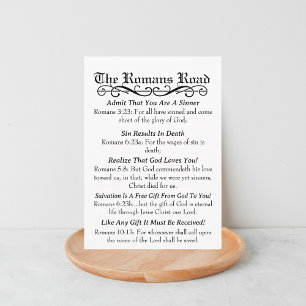 The Romans Road Sinner's Prayer Card