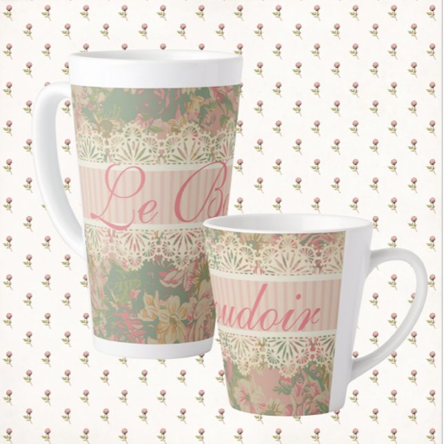 The Romantic Bedroom Le Boudoir Romantique Latte Mug (These romantic latte mugs are  tres chic!)