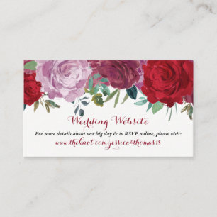 The Romantic Floral Wedding Collection Enclosure Card