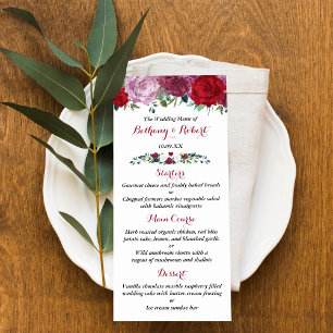 The Romantic Floral Wedding Collection Menu