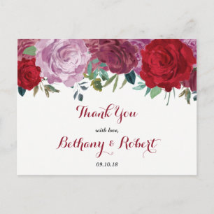 The Romantic Floral Wedding Collection Postcard