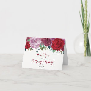 The Romantic Floral Wedding Collection Thank You Card