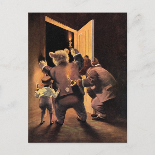 The Roosevelt Bears as The Teddy Bear Detectives Postcard (Front)