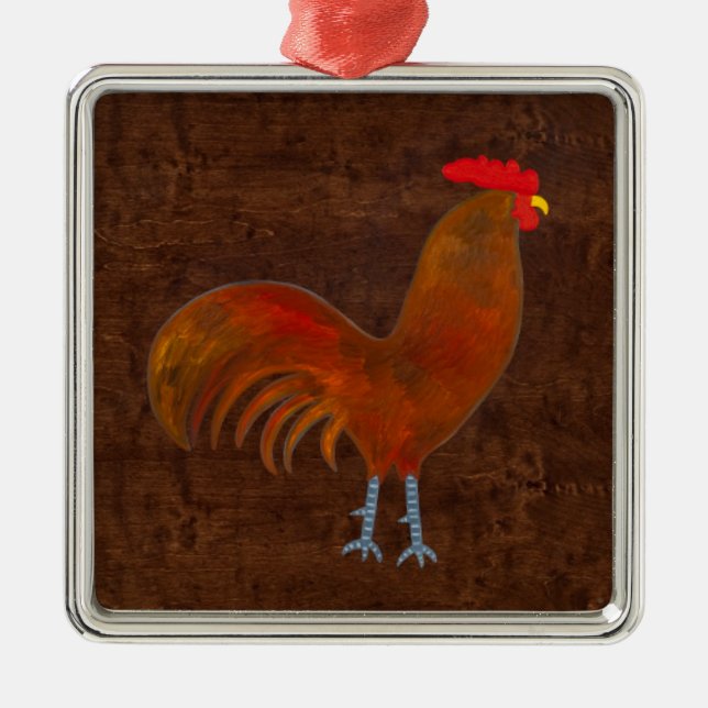 The Rooster 2009 Metal Tree Decoration (Front)