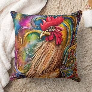 The Rooster: A Beauty to Behold Cushion