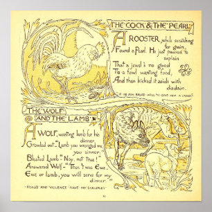 The Rooster  and Pearl - The Wolf and the Lamb  Poster
