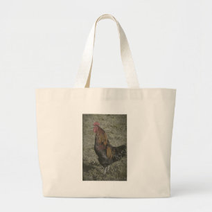 The Rooster Crows Large Tote Bag