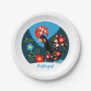 The Rooster of Portugal  Paper Plate