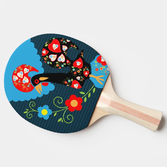 The Rooster of Portugal  Ping Pong Paddle (Side)