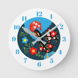 The Rooster of Portugal   Round Clock