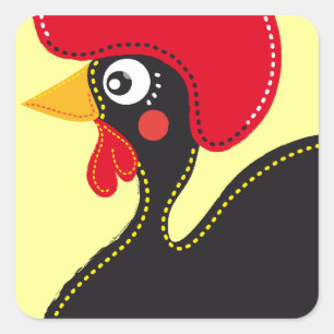 the Rooster of Portugal Square Sticker