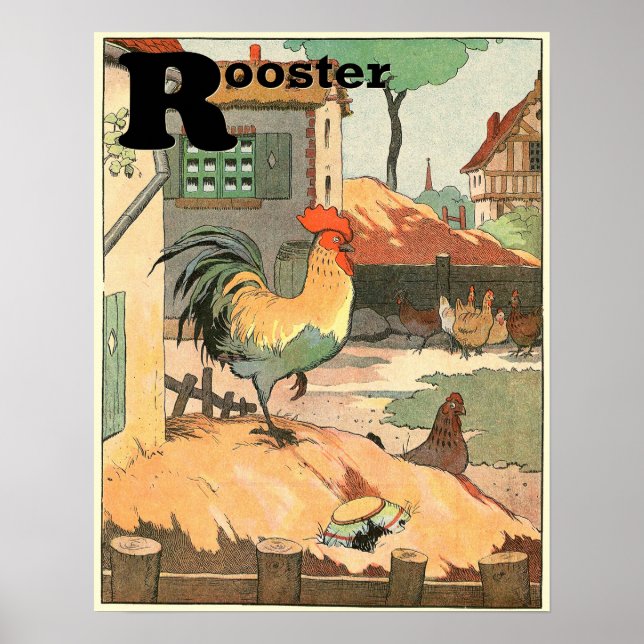 The Rooster Storybook Alphabet Poster (Front)
