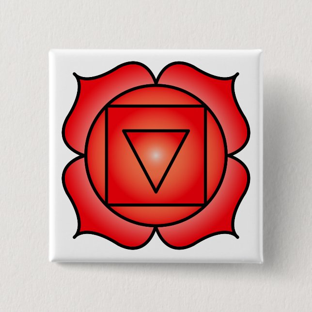 The Root Chakra 15 Cm Square Badge (Front)